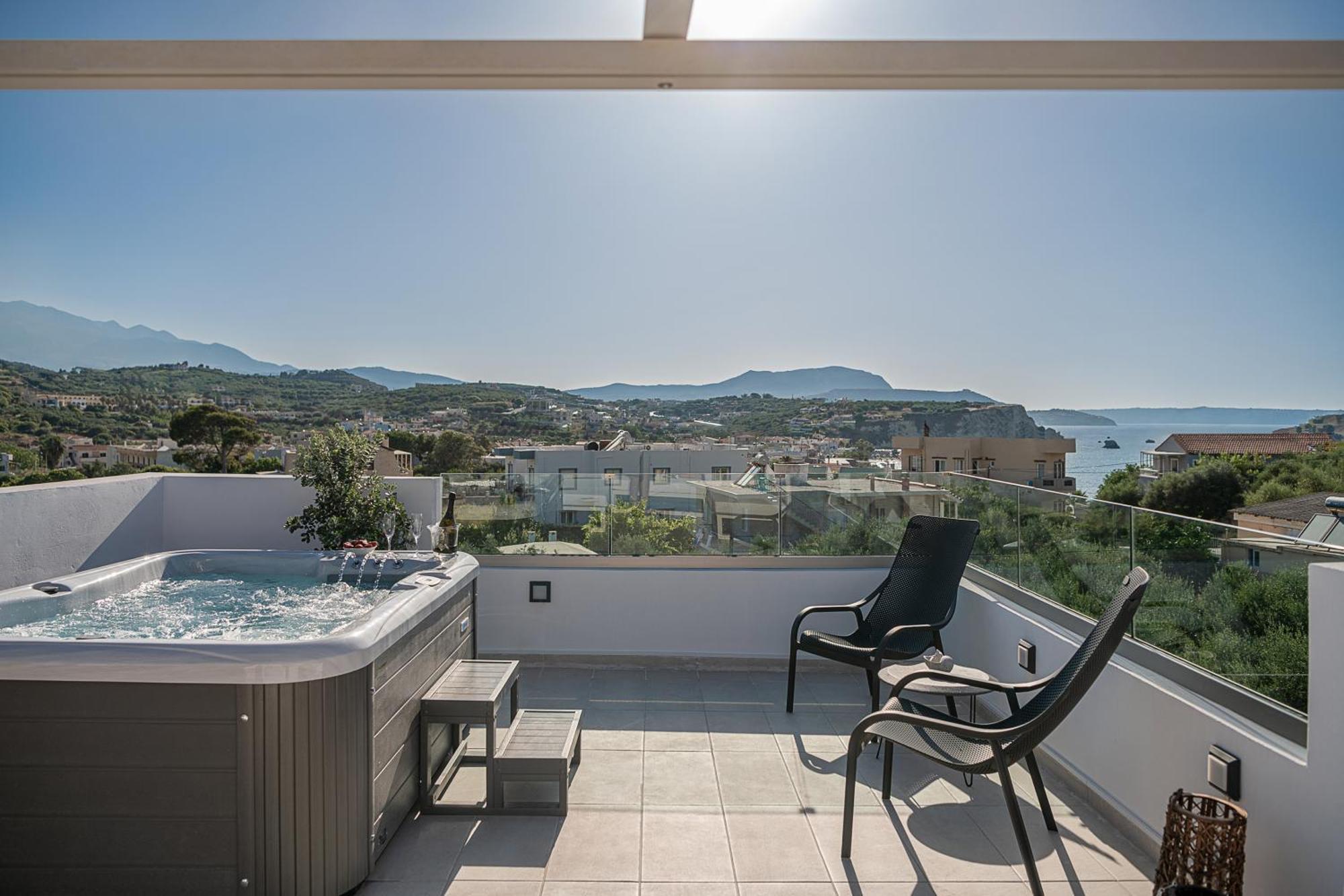 Avrilia Seaside Villa Heated Pool Almyrida  Bagian luar foto