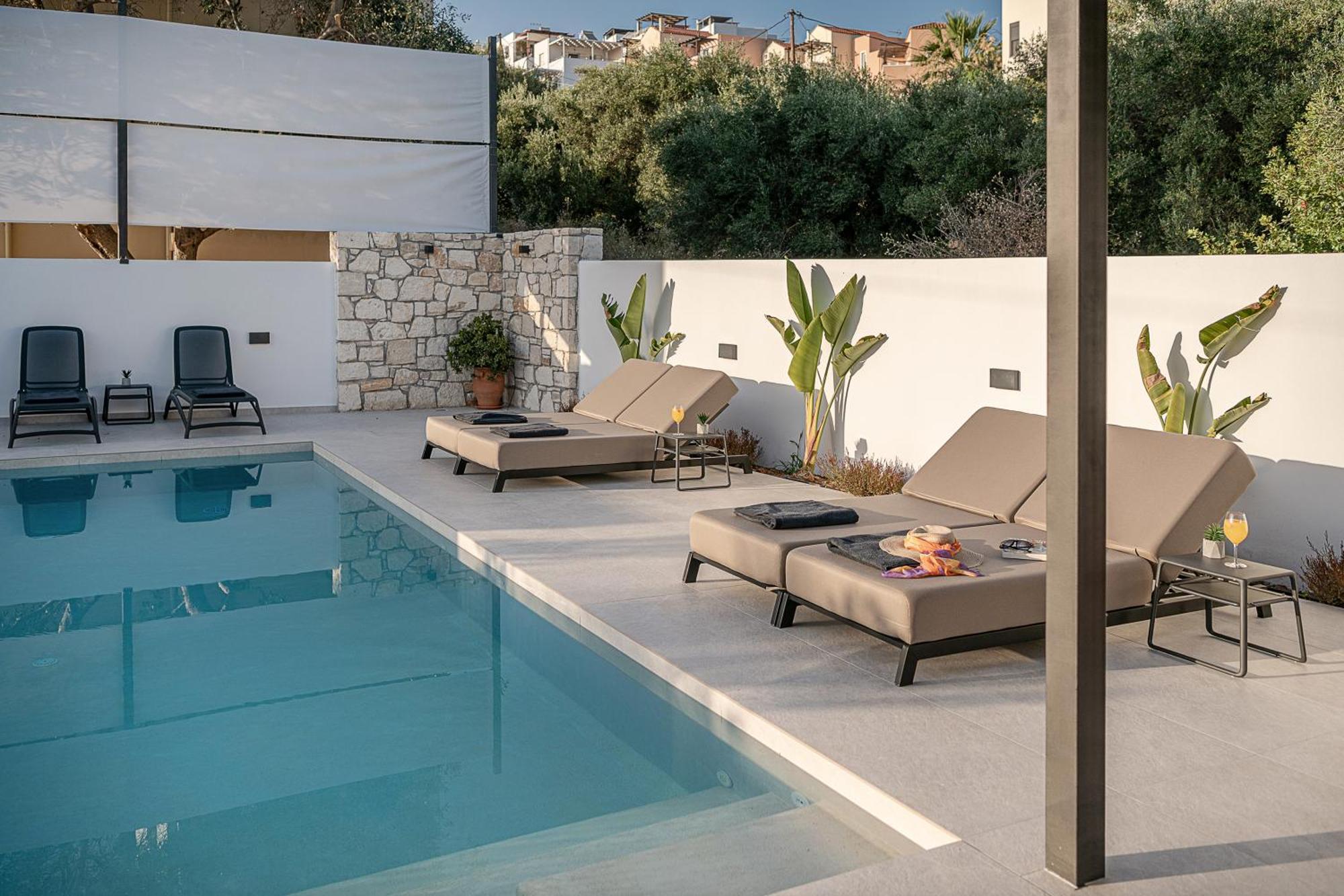 Avrilia Seaside Villa Heated Pool Almyrida  Bagian luar foto